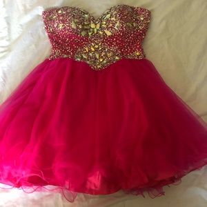 Short Hot pink dress